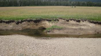 Channel at lower transect, right bank to left