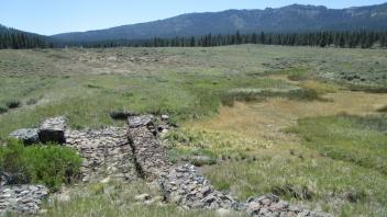 Check dam by road where 2 side channels join together