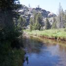 Kirkwood Meadow channel under rock face