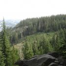 Distant view of upper meadow area